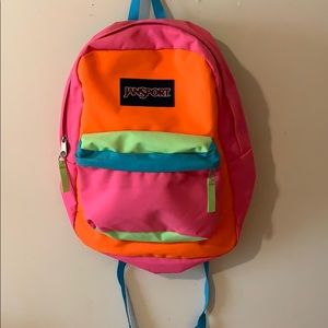 Colorful neon Jansport backpack
